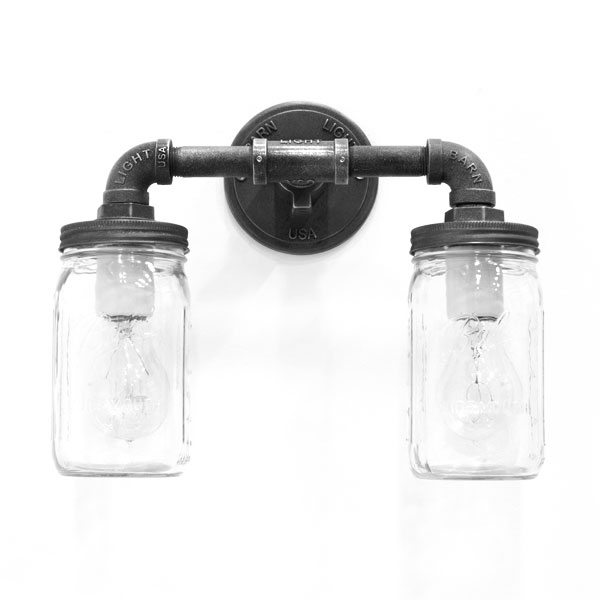 ball jar wall sconce