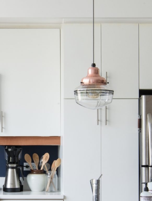 copper schoolhouse lighting