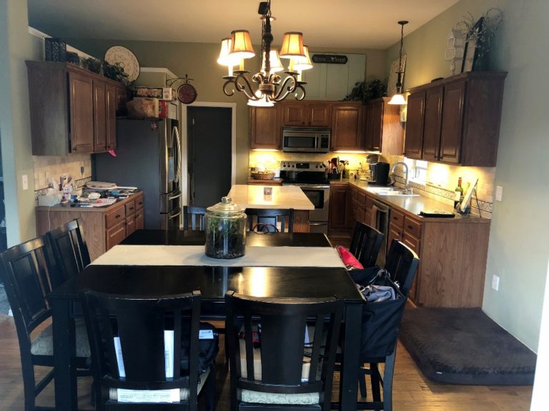 kitchen lighting before