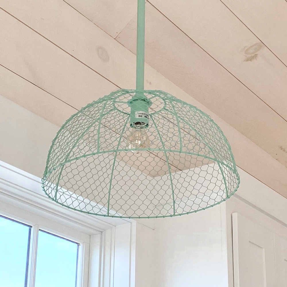 Chicken Wire Stem Pendant Light