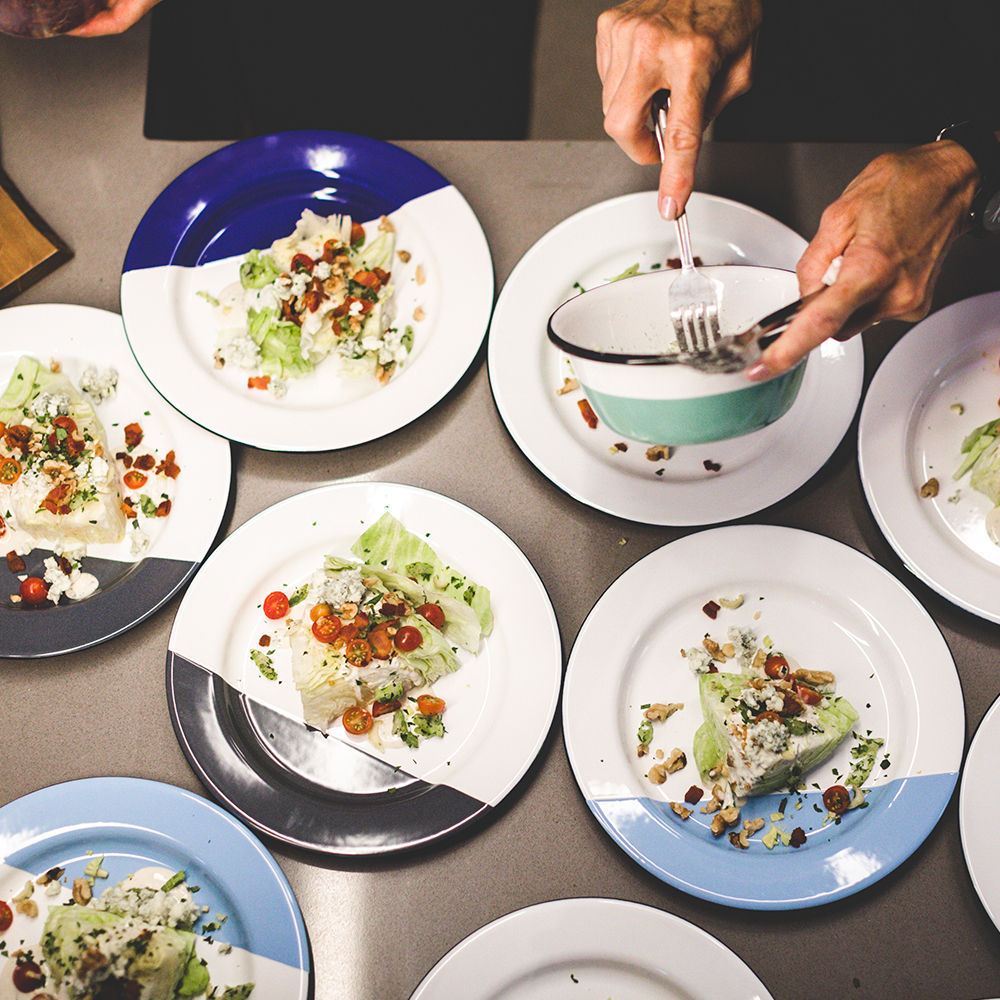 Set of 4 - Dipped Enamelware Plates