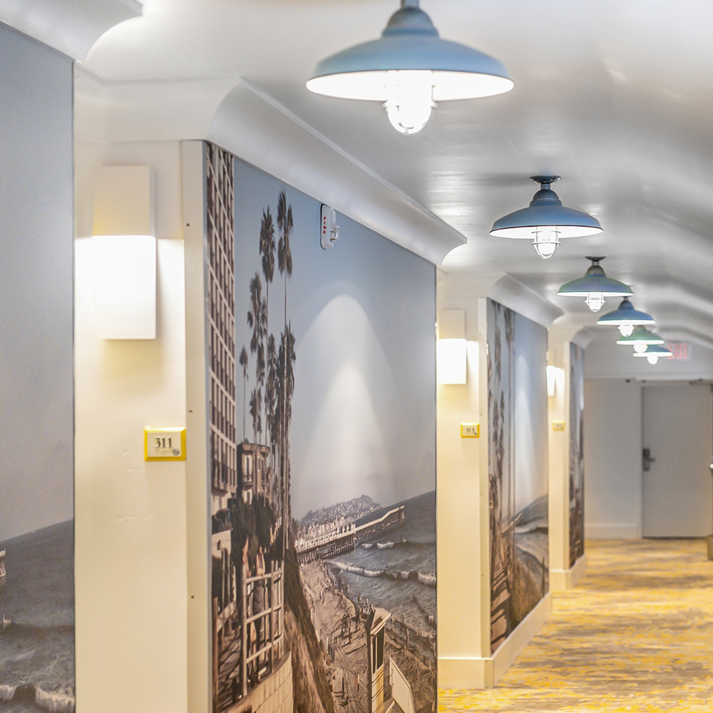 Bridgeport LED Vintage Industrial Flush Mount Light