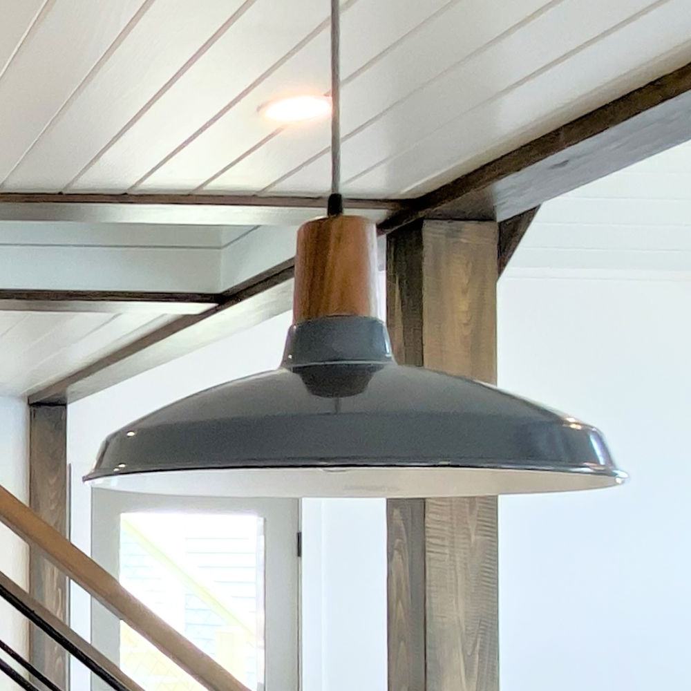 Marathon Wooden Top Cord Pendant Light