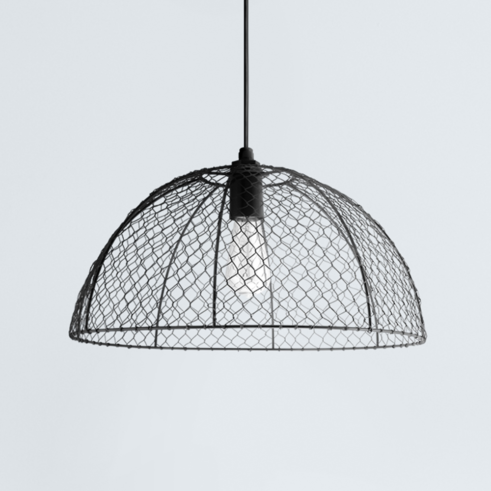 Chicken Wire Cord Pendant Light