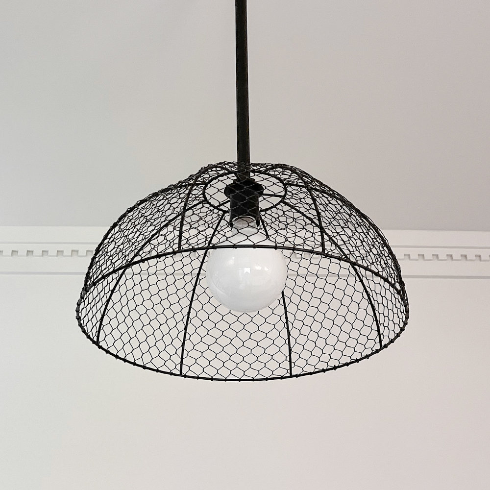 Chicken Wire Stem Pendant Light