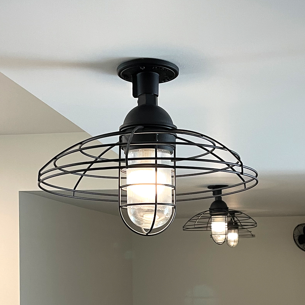 Blue Collar Flush Mount Light