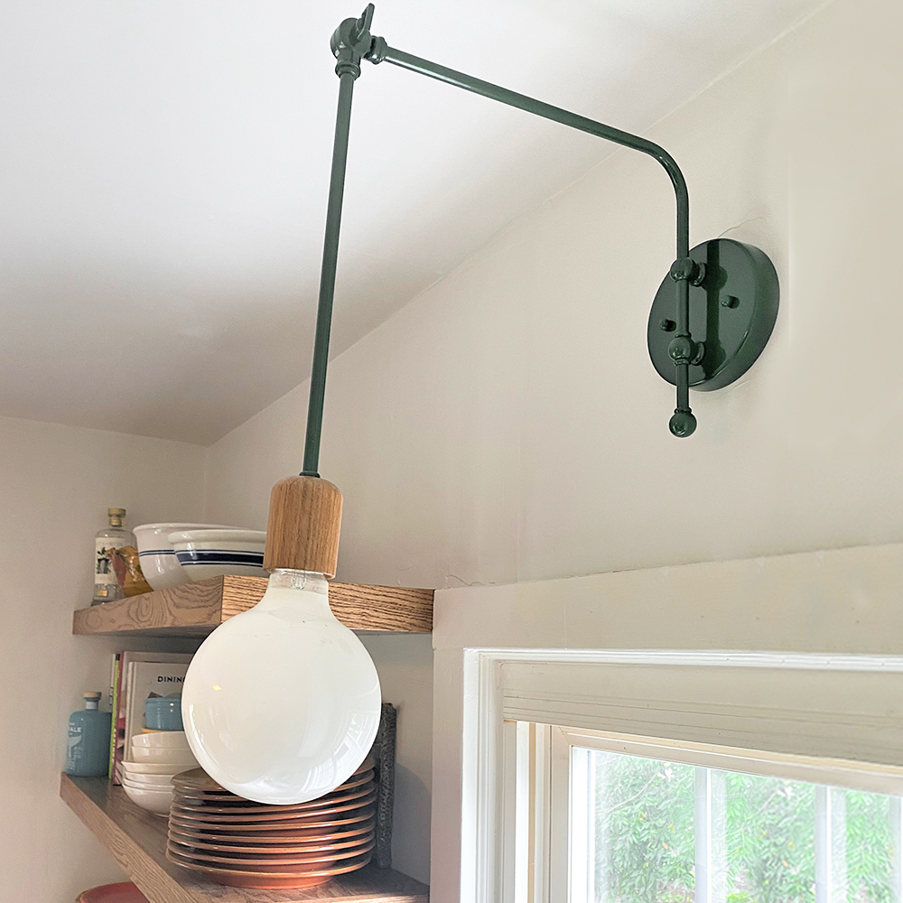 Downtown Minimalist Wooden Socket Swing Arm Wall Sconce