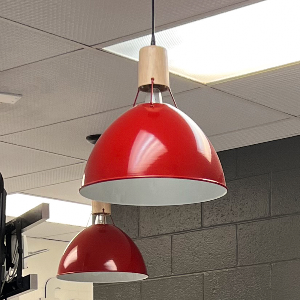 Wilcox Uplight Wooden Top Cord Pendant Light