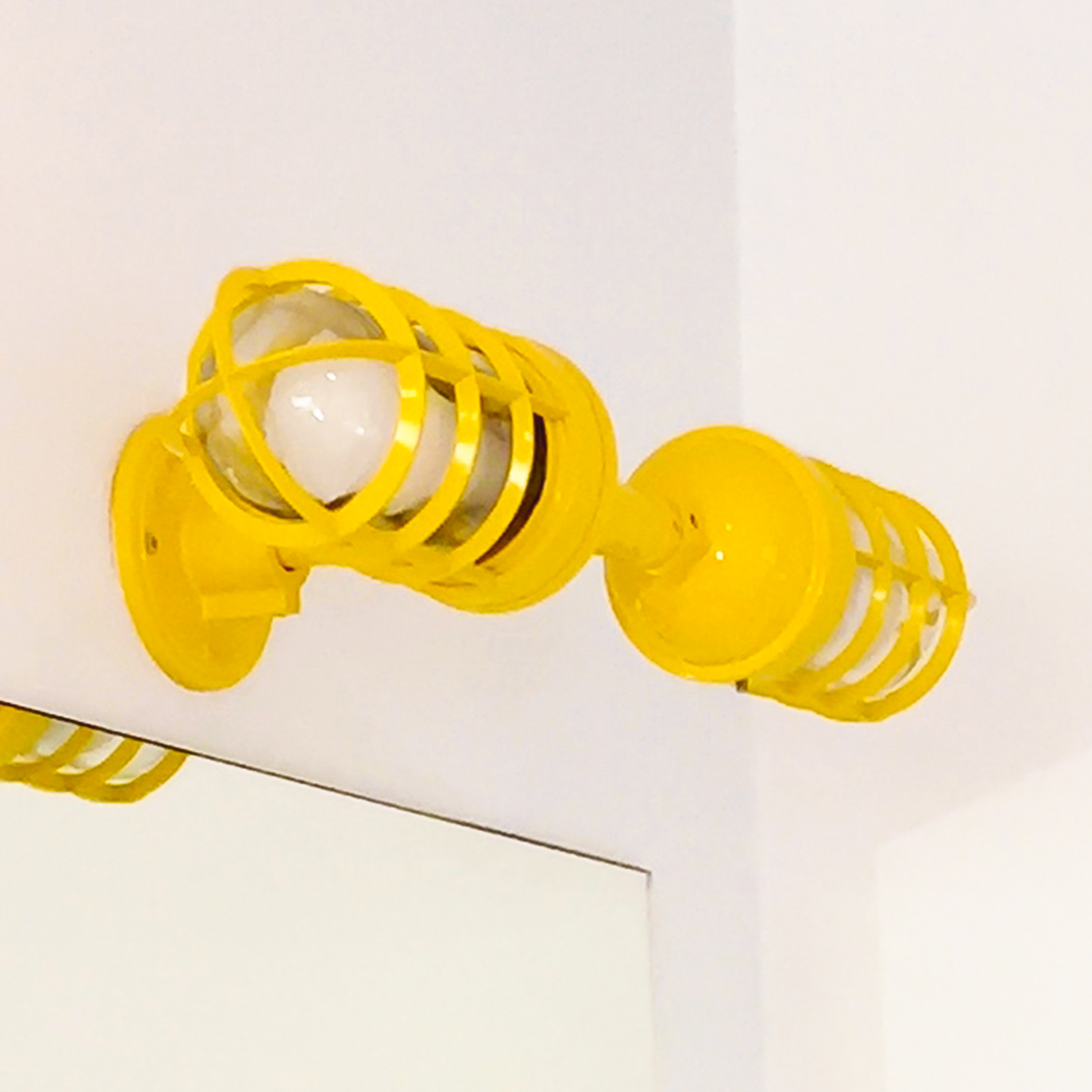 Atomic Topless Double Industrial Guard Sconce