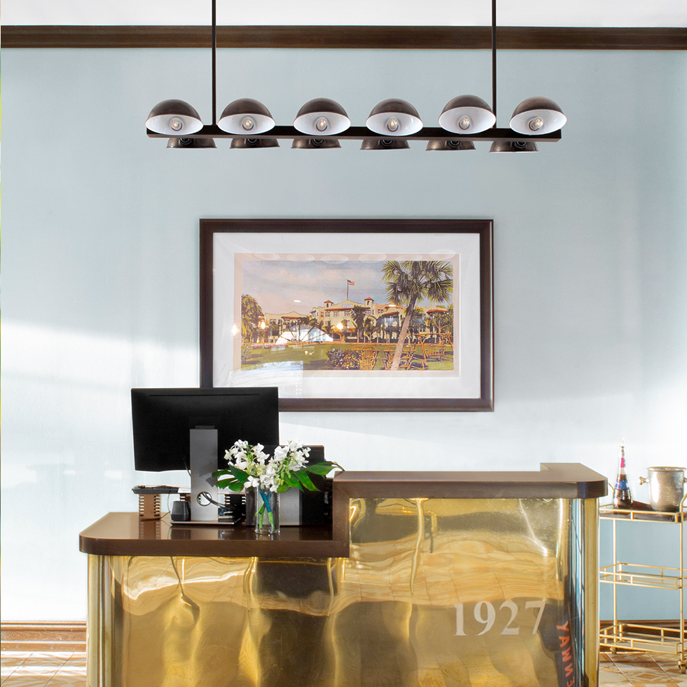 Parabolic Linear 12-Light Chandelier