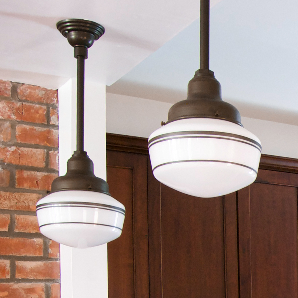 Primary Schoolhouse Stem Mount Pendant 