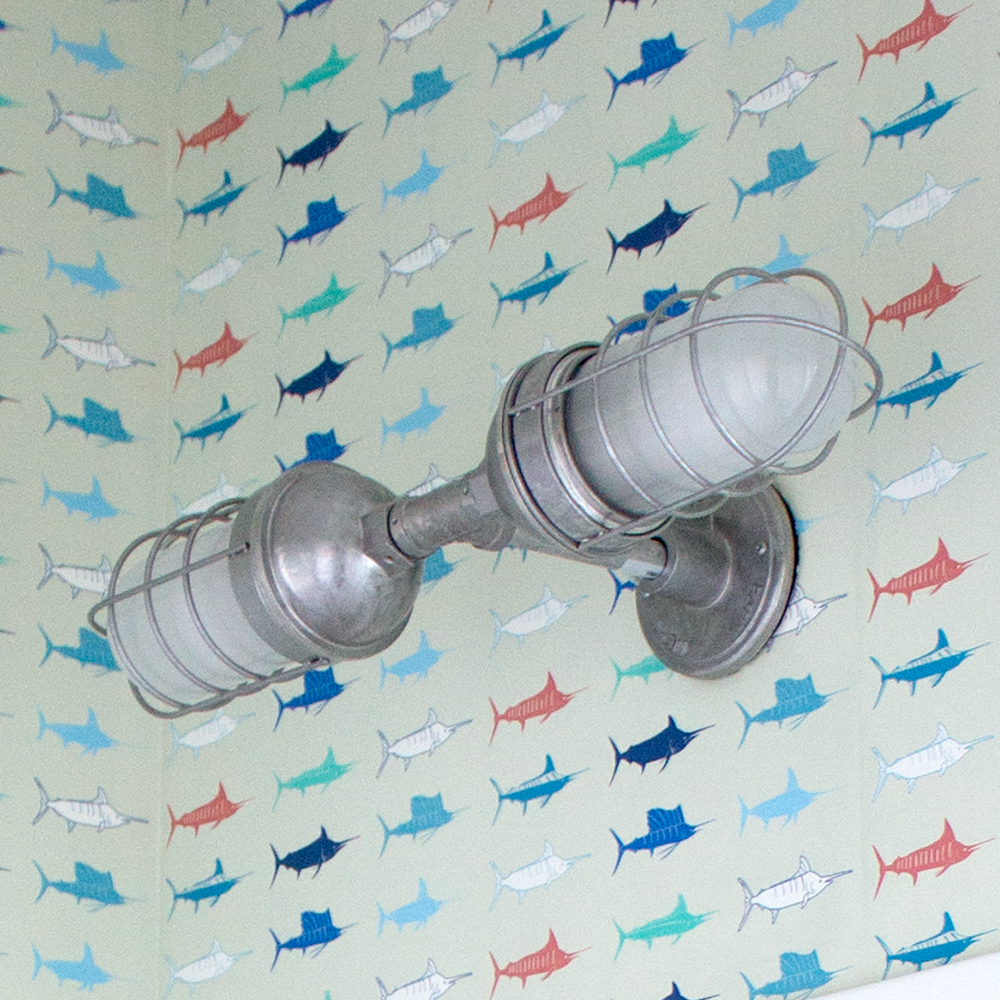 Atomic Topless Double Industrial Guard Sconce