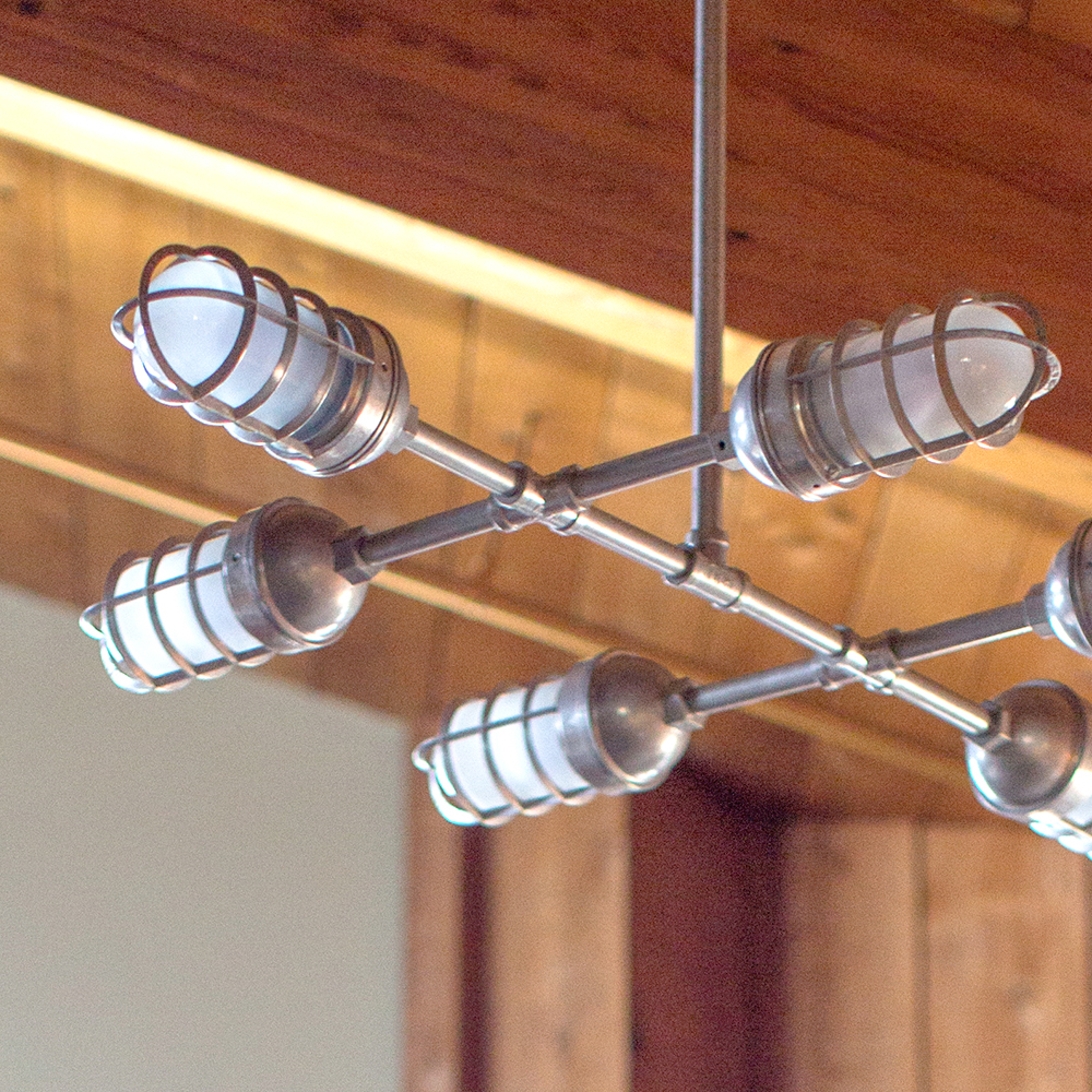 Factory Overhead 6-Light Chandelier