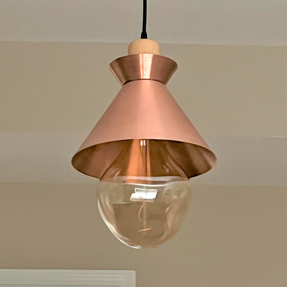 Manhattan Wooden Top Cord Pendant Light