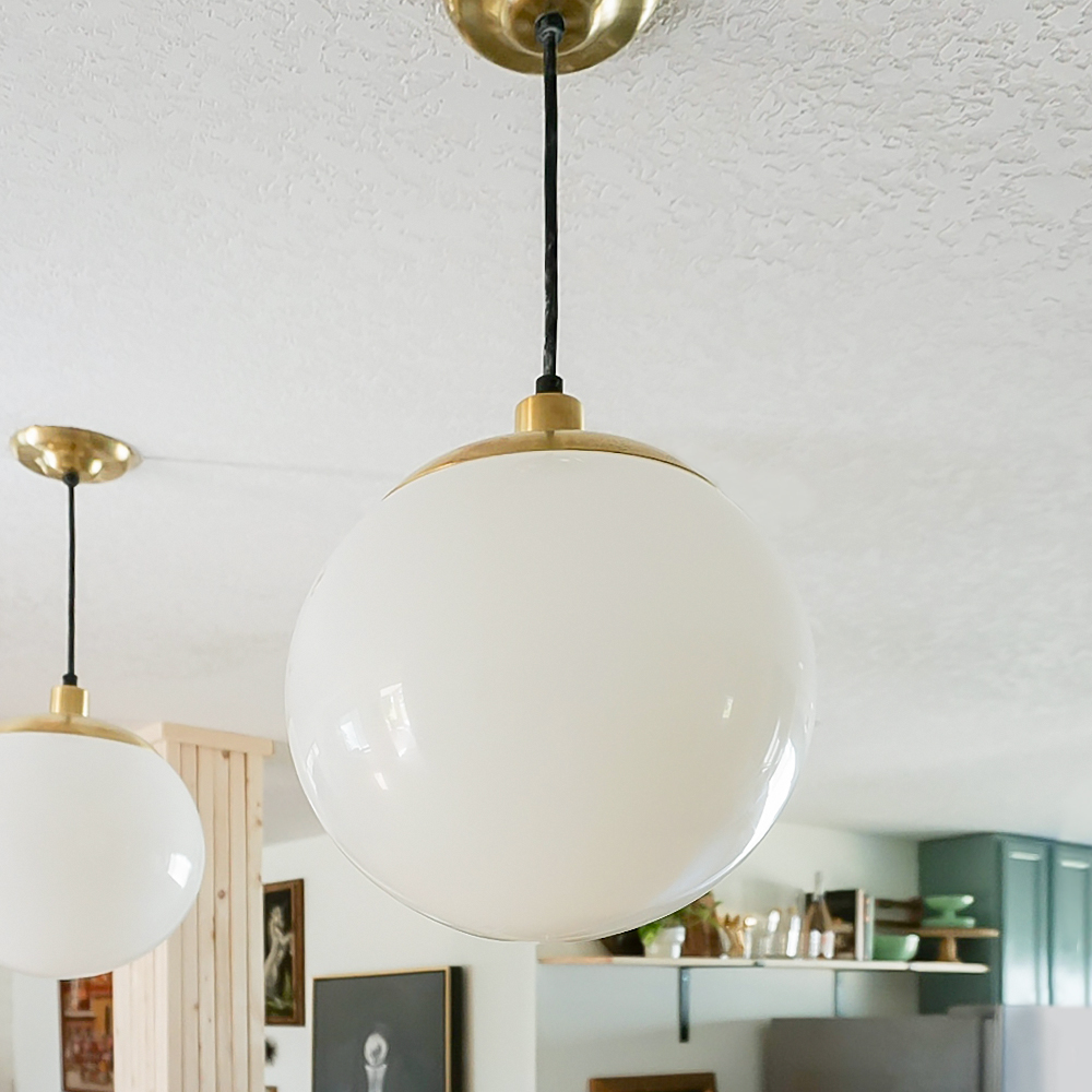 Glass Ball Cord Pendant Light