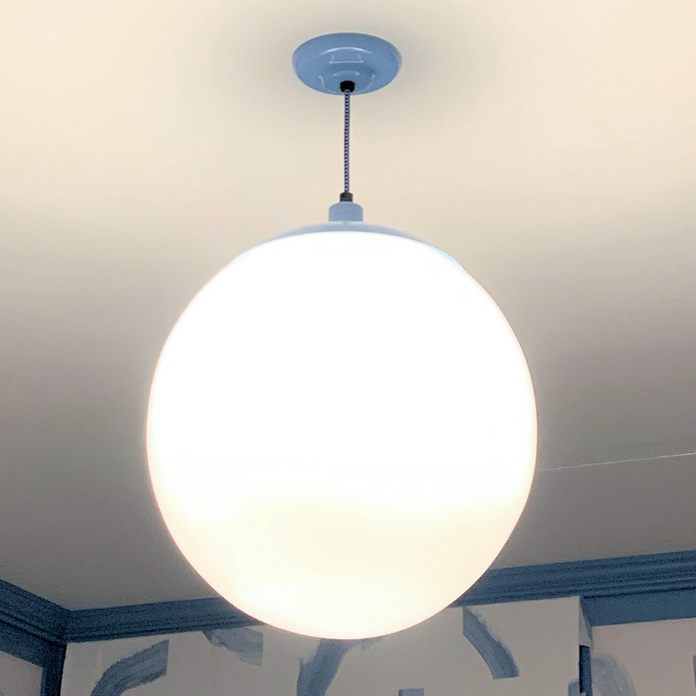 Glass Ball Cord Pendant Light