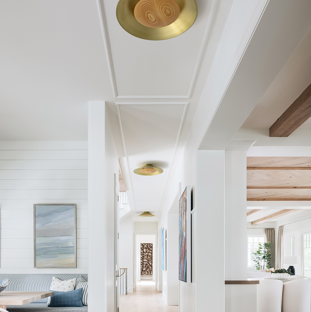 Carver LED Wooden Diffuser Flush Mount