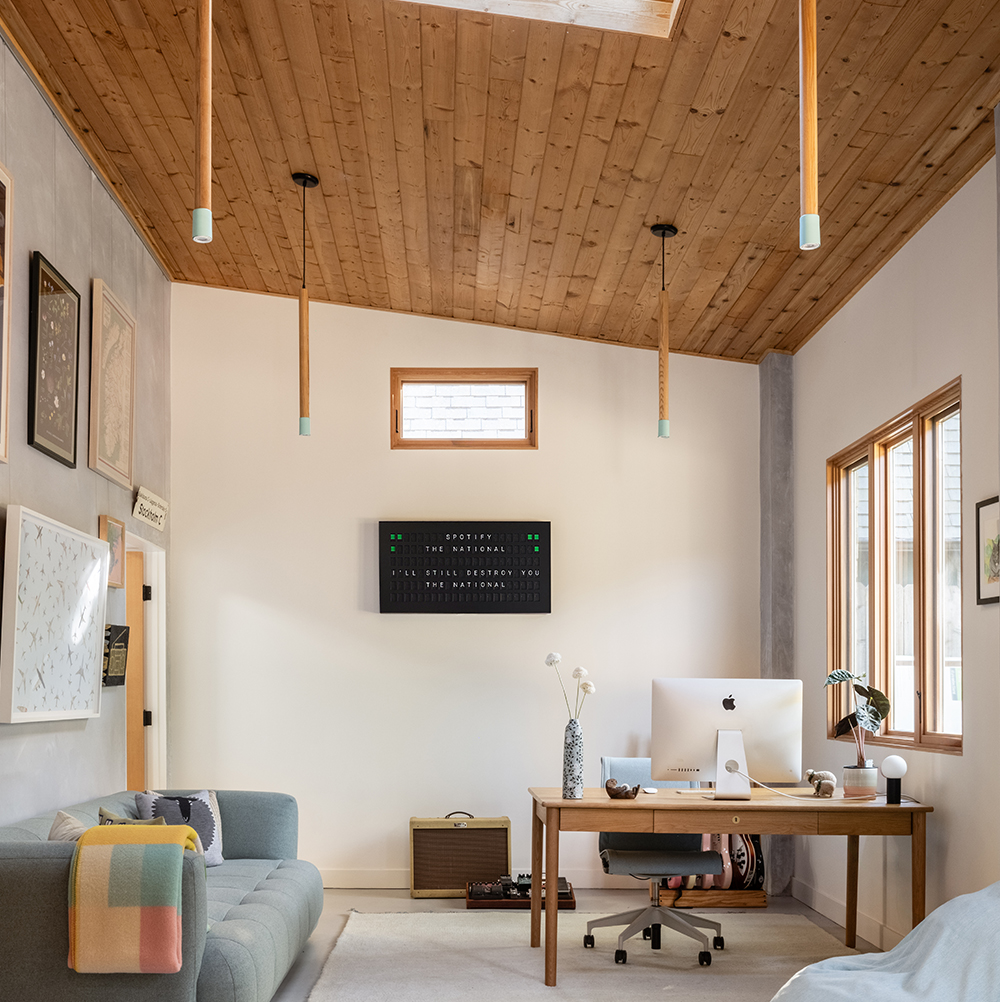 Alto LED Wooden Cylinder Pendant Light