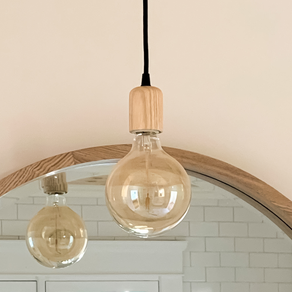 Downtown Minimalist Wooden Socket Cord Pendant Light