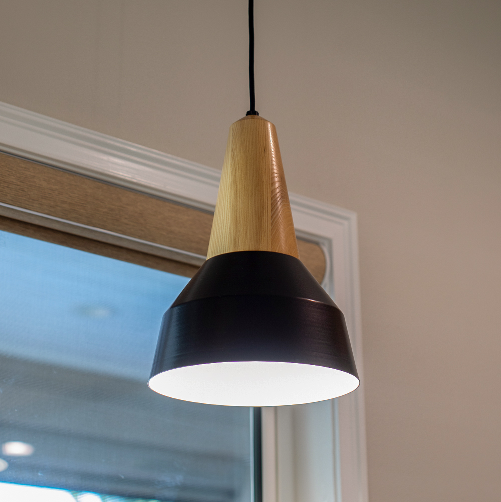 Brunson Wooden Top Cord Pendant Light