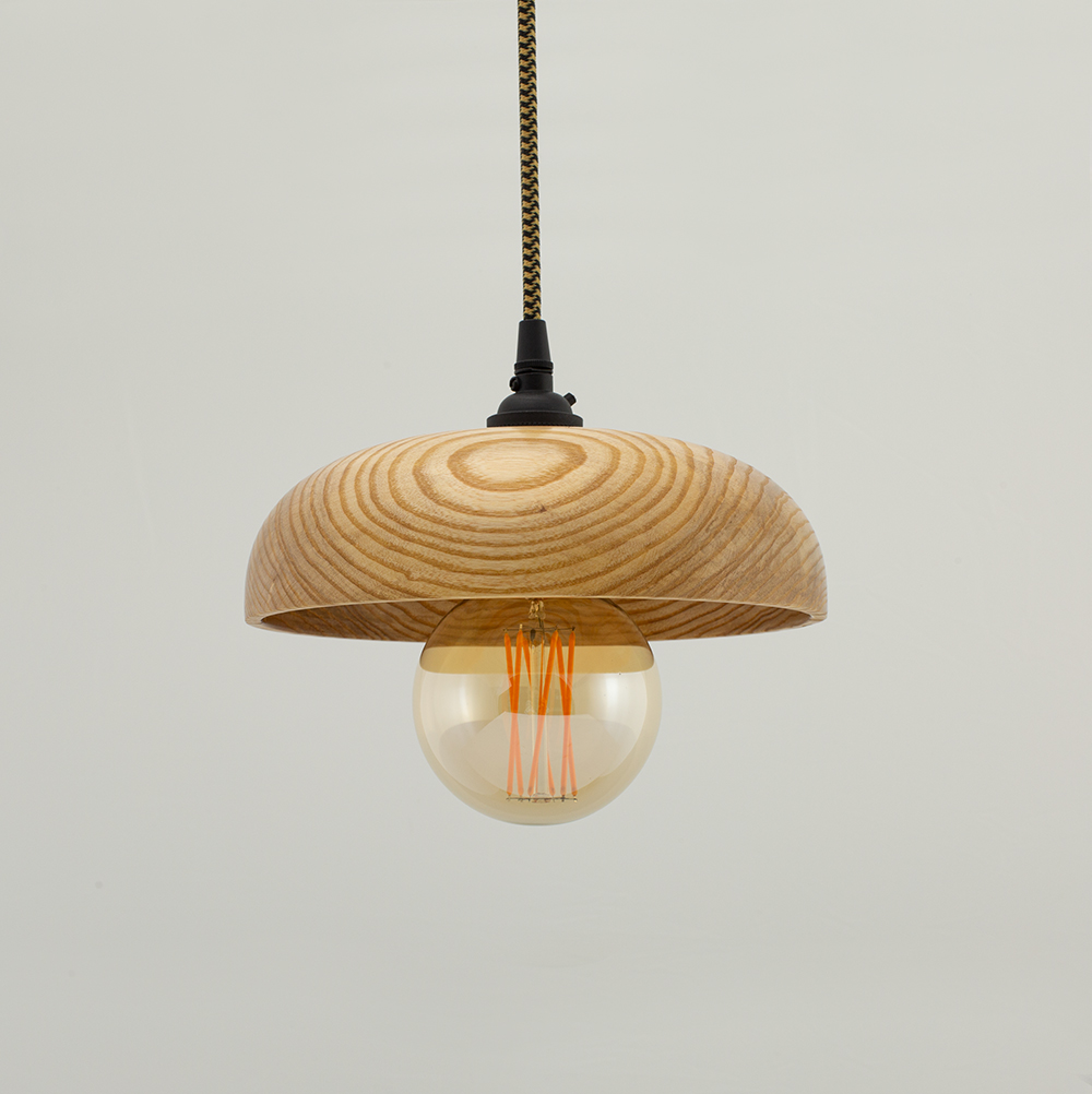 Ventura Wooden Shade Cord Pendant Light