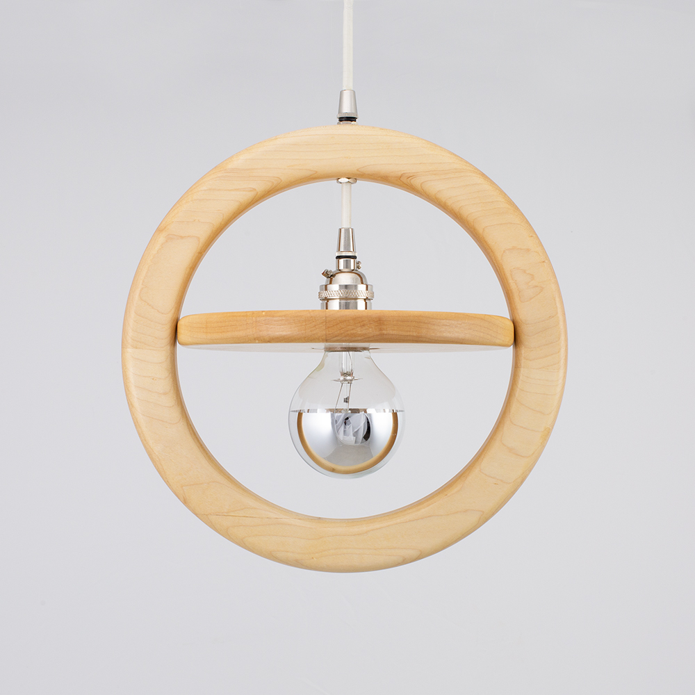 Arcadia Wooden Ring Cord Pendant Light