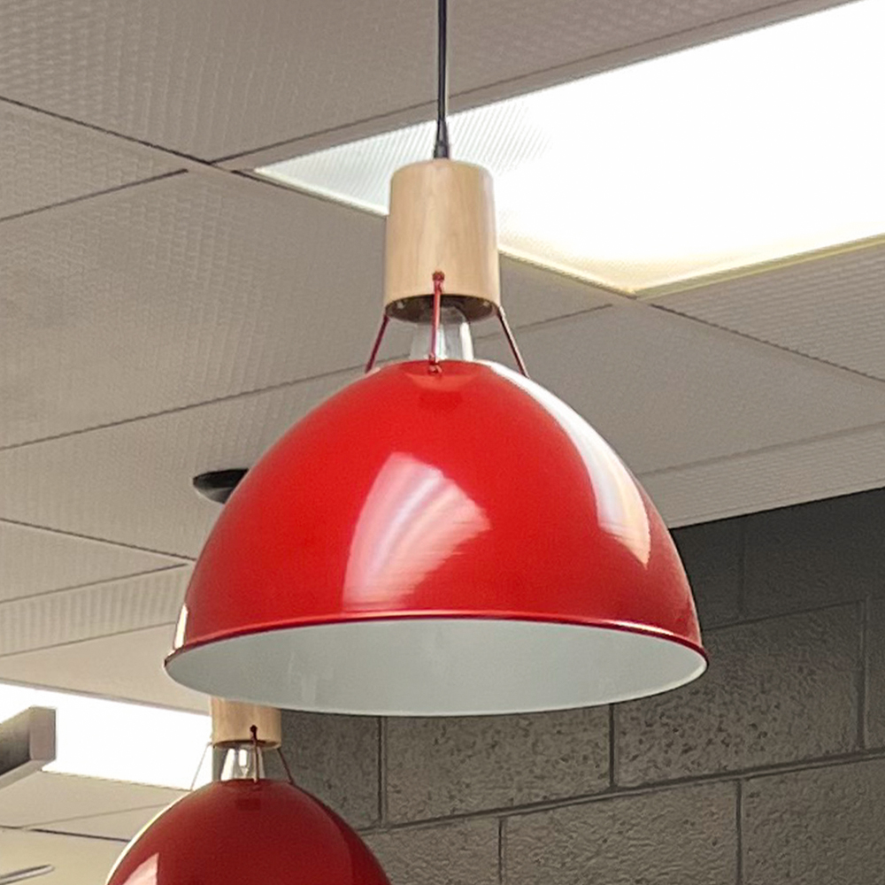 Wilcox Uplight Wooden Top Cord Pendant Light