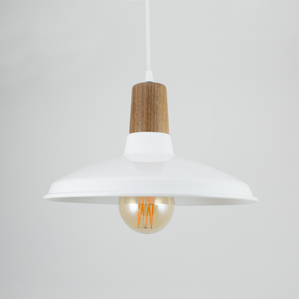 Marathon Wooden Top Cord Pendant Light