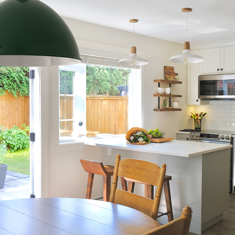 Marathon Wooden Top Cord Pendant Light