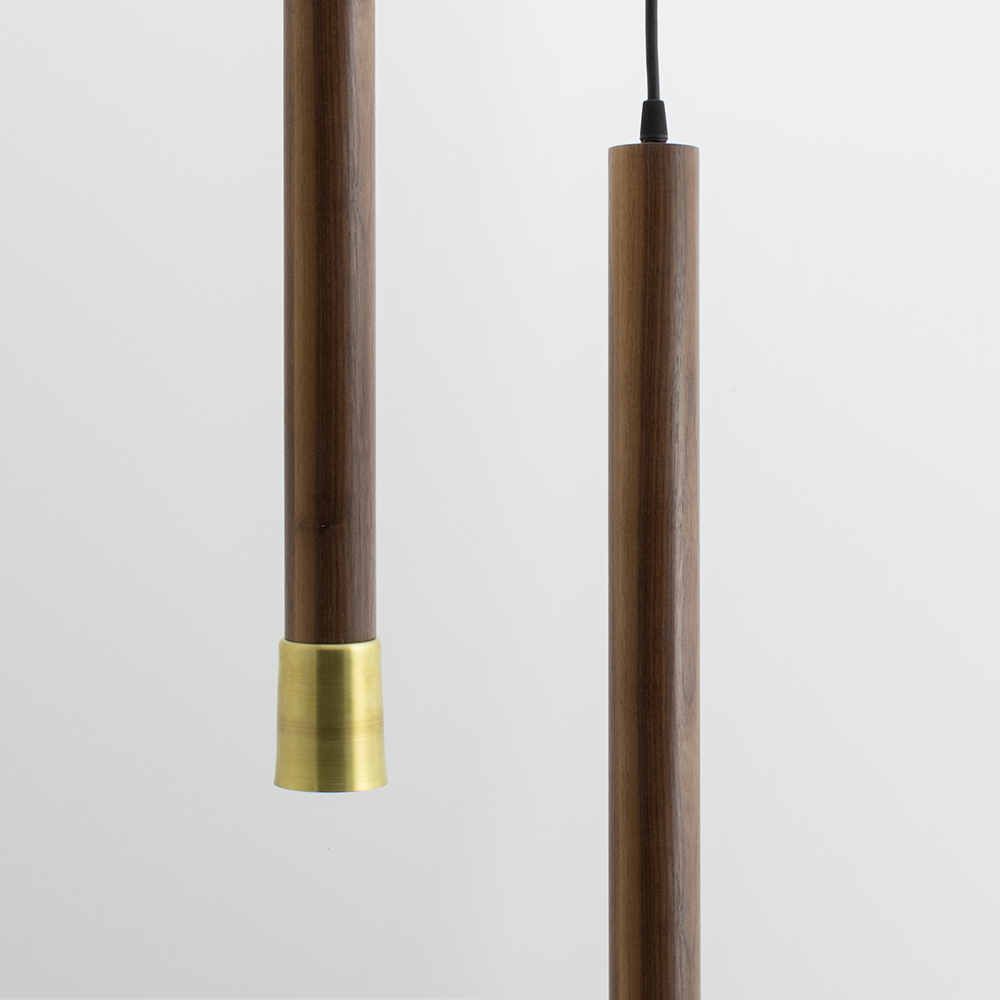Alto Wooden Cylinder Cord Pendant Light