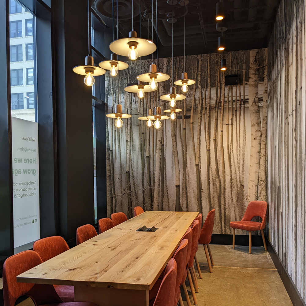 Conoco Draftsman Wooden Top Cord Pendant Light