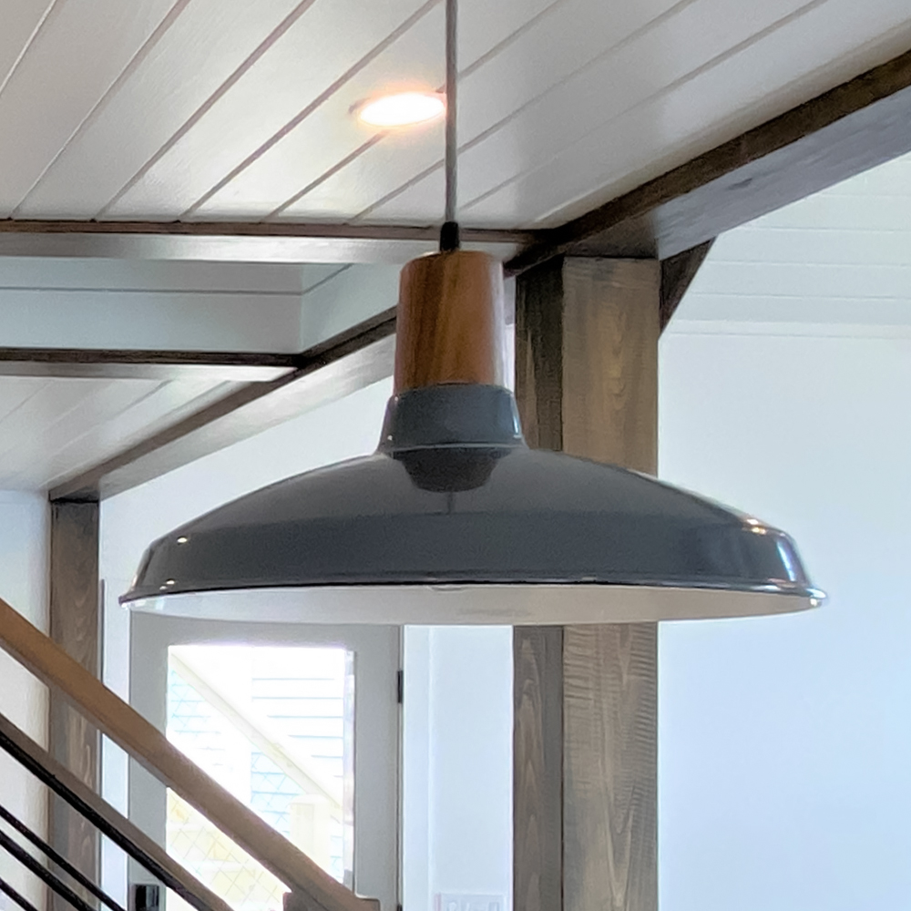Marathon Wooden Top Cord Pendant Light