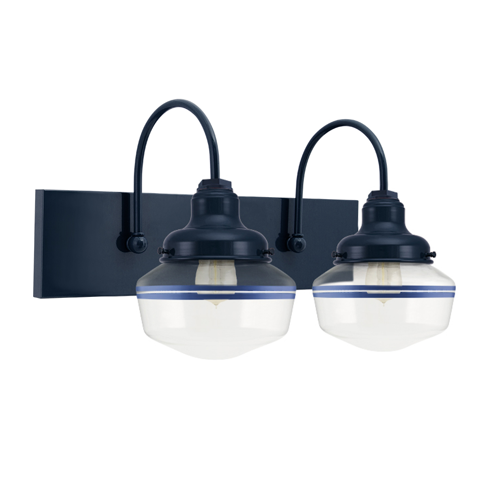 Primary 2-Light Schoolhouse Vanity Light | Barn Light Electric