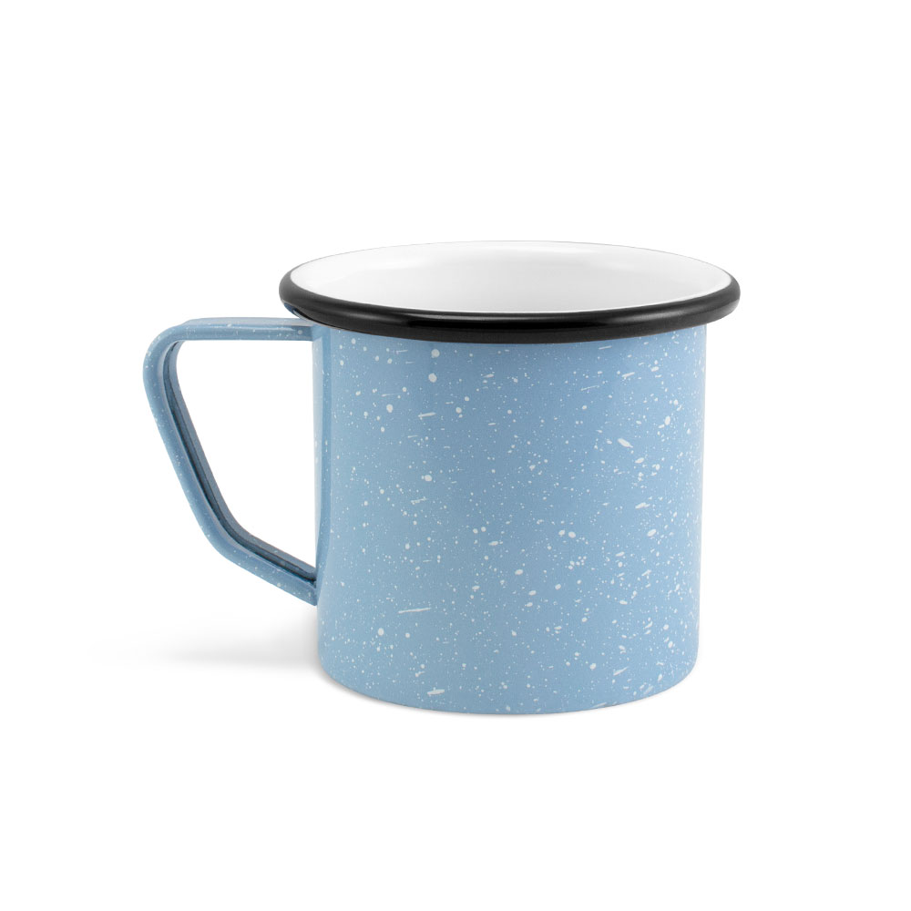 BLUE Campgnolo COFFEE Mug Barista Enamelware Cup 