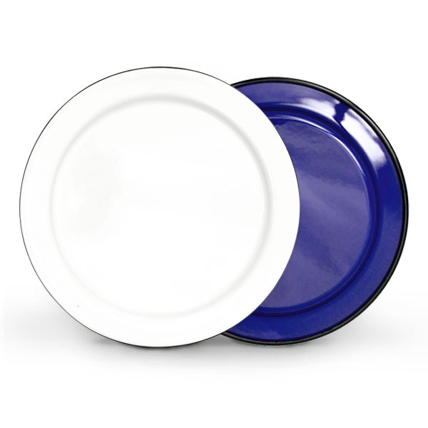Round Natural Wooden And Enamel Plates, For Home, Size: 8x8*3 at