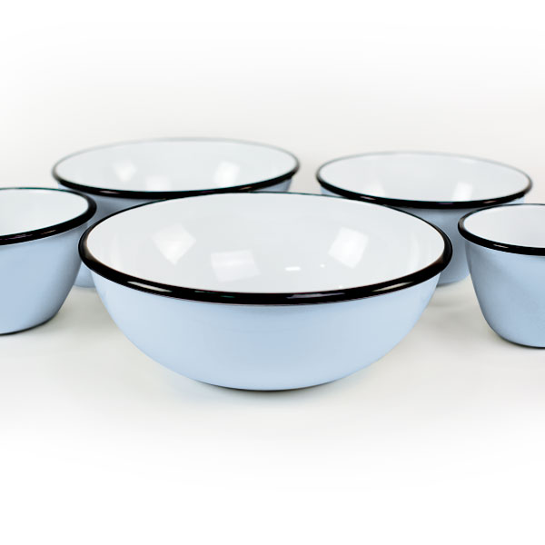 Enamelware Mixing Bowls, 3-Piece Set, Splatterware Collection
