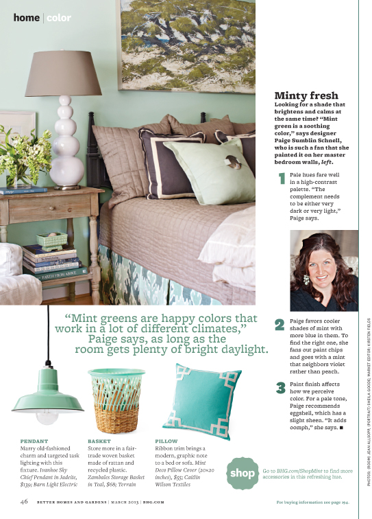 Color Story- Better Homes and Gardens