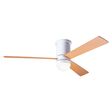 Cirrus Flush Mount Ceiling Fan, Gloss White, Maple Blades, Light Option Cirrus Flush Mount Ceiling Fan, Gloss White, Maple Blades, Light Option
