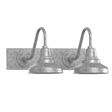 10" Union Gooseneck Double Vanity Light, 975-Galvanized 10" Union Gooseneck Double Vanity Light, 975-Galvanized