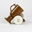 Vintage Hall Brown Ceramic Pedestal Mugs Vintage Hall Brown Ceramic Pedestal Mugs