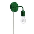 Downtown Minimalist Plug-In Sconce, 307-Emerald Green, Victorian 40w Edison-Style Bulb Downtown Minimalist Plug-In Sconce, 307-Emerald Green, Victorian 40w Edison-Style Bulb