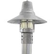 12" Aero LED Industrial Guard Post Mount, 975-Galvanized, HCR-Honey Crackle Glass 12" Aero LED Industrial Guard Post Mount, 975-Galvanized, HCR-Honey Crackle Glass