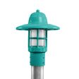 Atomic Industrial Guard Post Mount, 390-Teal, CCR-Clear Crackle Glass, Smooth Direct Burial Pole, 975-Galvanized Atomic Industrial Guard Post Mount, 390-Teal, CCR-Clear Crackle Glass, Smooth Direct Burial Pole, 975-Galvanized