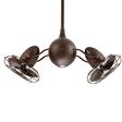 Reina Dual Ceiling Fan, Textured Bronze, Metal Blades and Metal Blade Guard Reina Dual Ceiling Fan, Textured Bronze, Metal Blades and Metal Blade Guard