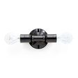 Downtown Minimalist Double Sconce, 100-Black, Nostalgic Edison-Style Victorian 25W Bulb Downtown Minimalist Double Sconce, 100-Black, Nostalgic Edison-Style Victorian 25W Bulb