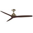 Kute™ 60 Modern Ceiling Fan, Brushed Satin Brass with Whiskey Wood Blades Kute™ 60 Modern Ceiling Fan, Brushed Satin Brass with Whiskey Wood Blades