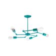 Ellis Adjustable Arm Chandelier, 390-Teal, Nostalgic Edison 1890 Era Bulbs Ellis Adjustable Arm Chandelier, 390-Teal, Nostalgic Edison 1890 Era Bulbs