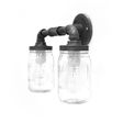 Westerfeld 2-Light Ball Jar Sconce, Edison Style 1890 Era 40W Bulbs Westerfeld 2-Light Ball Jar Sconce, Edison Style 1890 Era 40W Bulbs