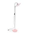Conoco Floor Lamp, 480-Blush Pink, Galvanized Stem, CSBW-Black & White Cloth Cord, Nostalgic Edison 1890 Era 40W Bulb Conoco Floor Lamp, 480-Blush Pink, Galvanized Stem, CSBW-Black & White Cloth Cord, Nostalgic Edison 1890 Era 40W Bulb