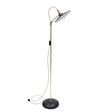 Fluted Shade Floor Lamp, 100-Black, Brass Stem, CSGW-Gold & White Cloth Cord, Nostalgic Edison 1890 Era 40W Bulb Fluted Shade Floor Lamp, 100-Black, Brass Stem, CSGW-Gold & White Cloth Cord, Nostalgic Edison 1890 Era 40W Bulb